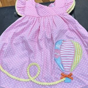 Good Lad Pink Polka Dot Dress with Balloon Design